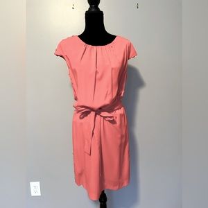 GUESS coral colored dress with gold buttons size 8